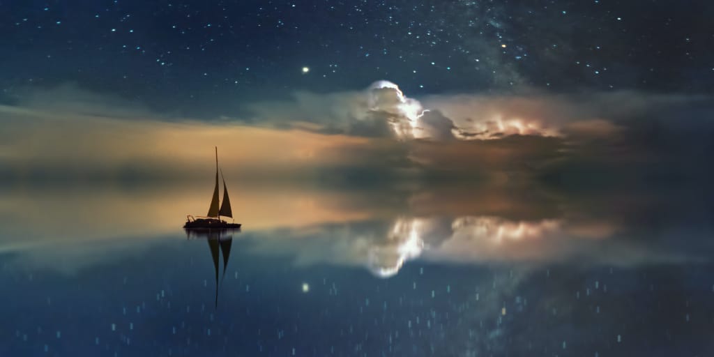 And She Also Built A Ship. Photo by Johannes Plenio on Unsplash. Shows a ship on an ocean reflecting the stars.