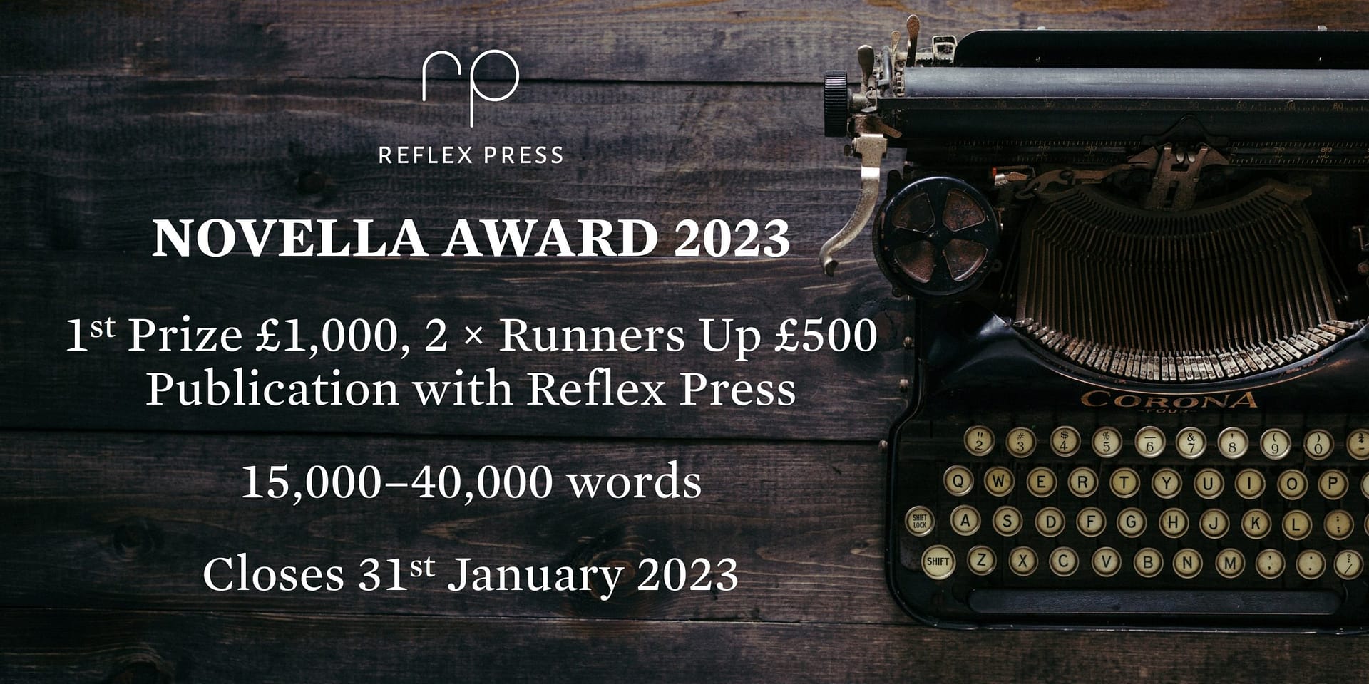 Reflex Press Novella Award 2023 Reflex Press